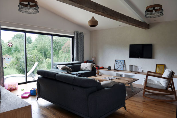 Vue de la pièce de vie-renovation-logement-Les Herbiers