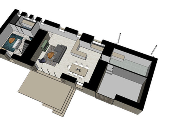 Vue du Niveau Jour-renovation-maison-Trévé