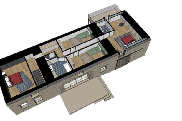 Vue du niveau nuit-renovation-maison-Trévé