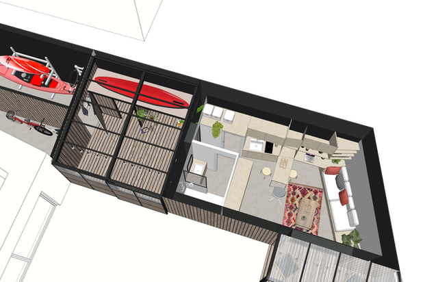 Axonométrie-agrandissement_extension-maison-Saint-Pierre-Quiberon