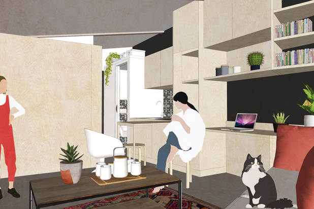 Vue intérieure-agrandissement_extension-maison-Saint-Pierre-Quiberon