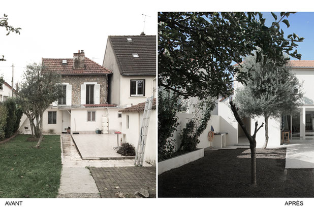 Avant-après-l'espace créé 80m2-agrandissement_extension-maison-Villeneuve-le-Roi