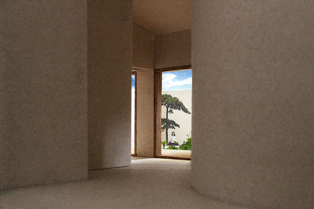 Vue vers jardin-construction-maison-Paris