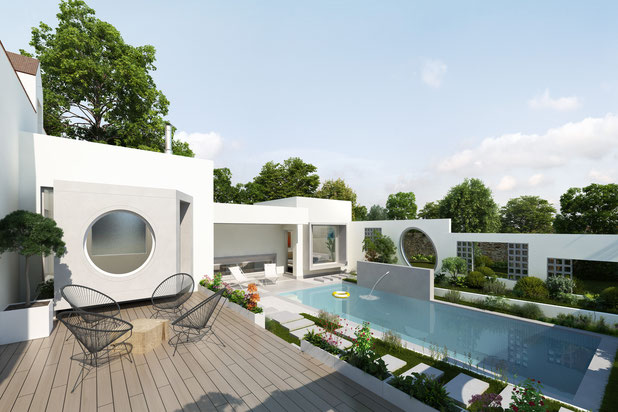 Vue Terrasse-agrandissement_extension-maison-Le Coudray-Montceaux