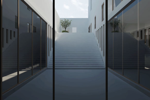 Cour anglaise-construction-maison-Paris