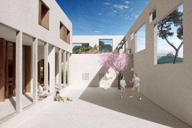 Cour triple-construction-maison-Paris