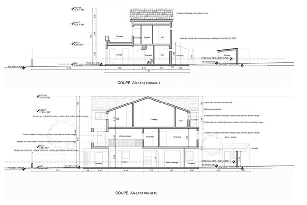 Coupe AA-agrandissement_extension-maison-Joinville-le-Pont