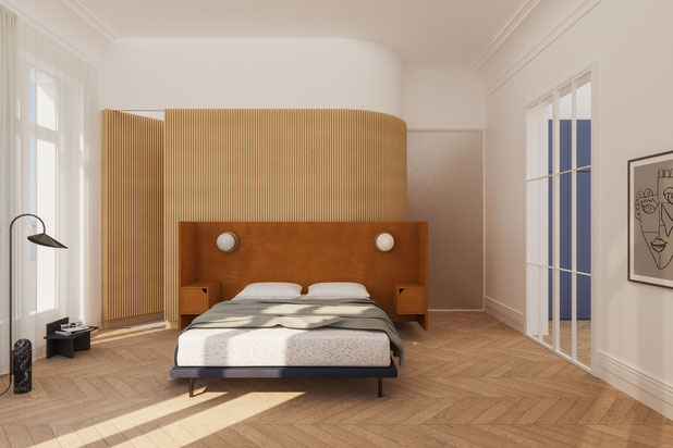 COURBES SUR LIGNES . Rénovation d'un Hotel Particulier-renovation-immeuble-Paris