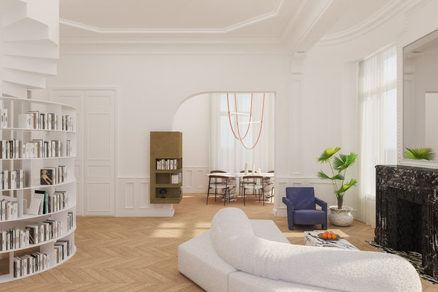 COURBES SUR LIGNES . Rénovation d'un Hotel Particulier-renovation-immeuble-Paris