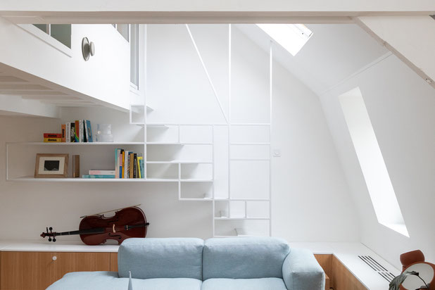 DOUBLE . Rénovation d'un duplex sous les toits-renovation-appartement-Paris