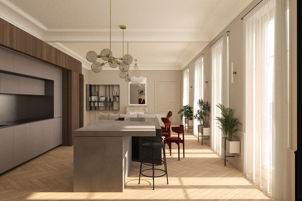 INTERFÉRENCE . Rénovation d’un appartement haussmannien-renovation-appartement-Paris