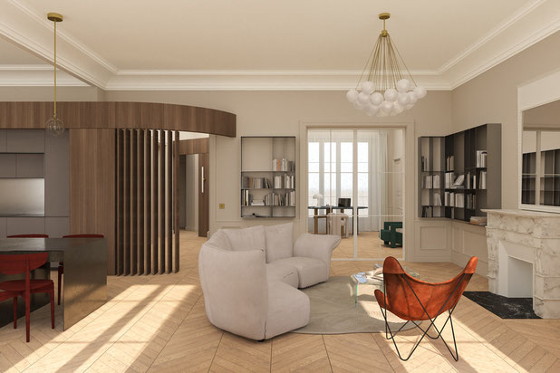 INTERFÉRENCE . Rénovation d’un appartement haussmannien-renovation-appartement-Paris