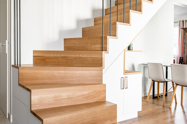 Escalier sur mesure bois et métal-renovation-maison-Saint-Avé