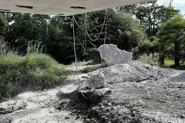 Chantier du jardin en cours-agrandissement_extension-maison-La Forêt-Fouesnant