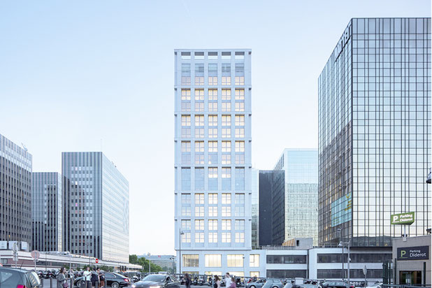 Vue de puis le parvis de la Gare de Lyon-surelevation-bureaux-Paris