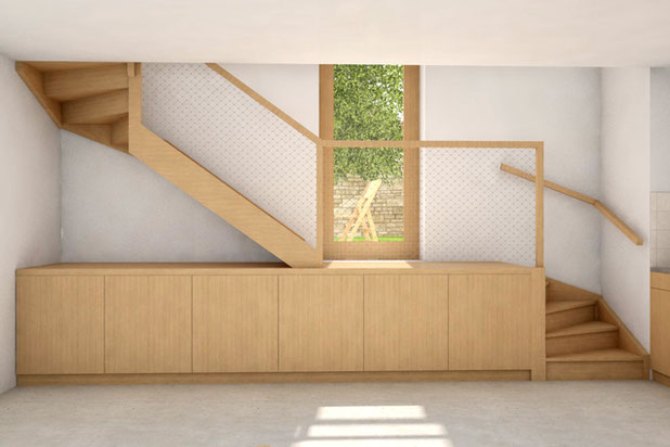 Rez-de-chaussée du logement T3-rehabilitation-logement-Is-sur-Tille