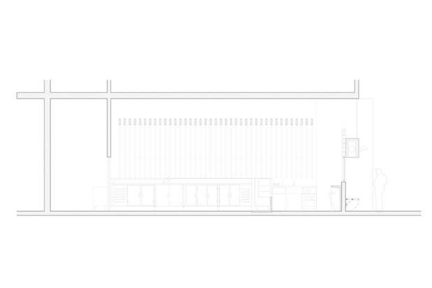 Coupe longitudinale-renovation-cafe_restaurant-São Paulo