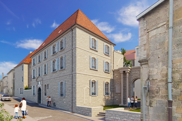 Vue depuis la rue des Ursulines-rehabilitation-immeuble-Langres