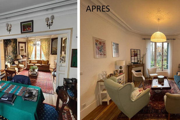 Vue sur l'évolution du salon-renovation-maison-Sartrouville