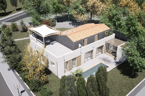VUE D'EN HAUT-agrandissement_extension-maison-Castelnau-le-Lez