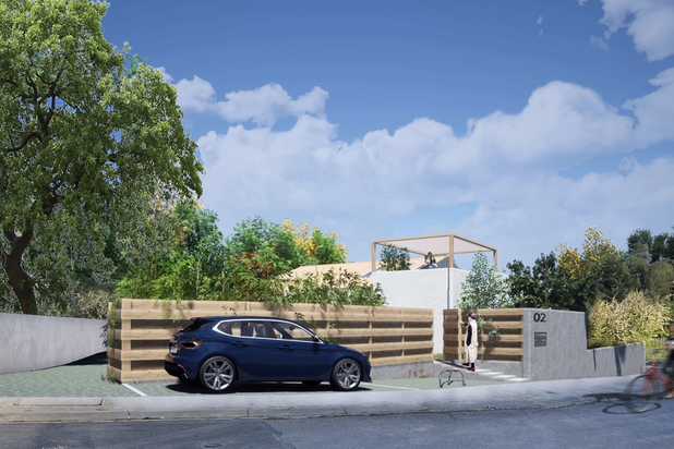 VUE DEPUIS LA RUE-agrandissement_extension-maison-Castelnau-le-Lez