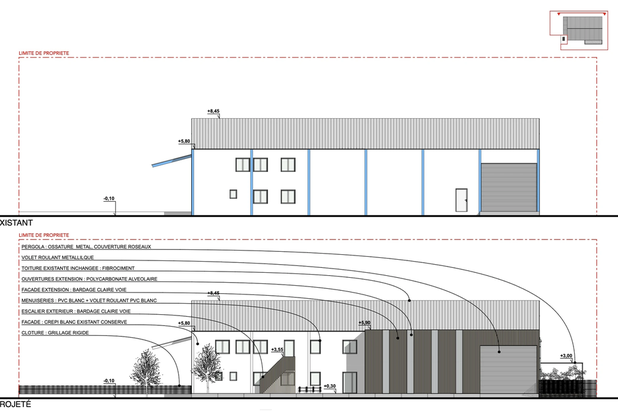 Façade OUEST-amenagement-extension-Saint-Martin-de-Londres