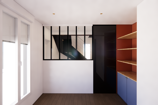 Vue depuis le bureau-renovation-appartement-Colombes