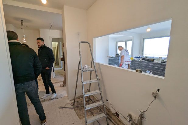 Cuisine en chantier-renovation-appartement-Paris