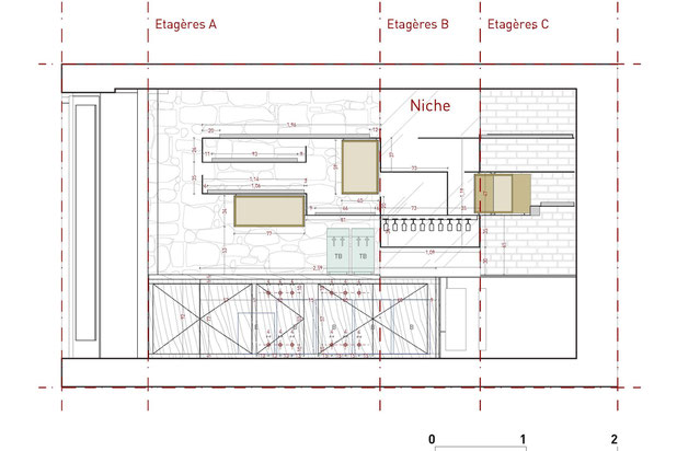 Elévation arrière bar-amenagement-cafe_restaurant-Paris