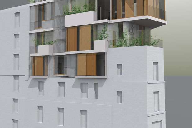 Vue postérieur-surelevation-surelevation-Paris