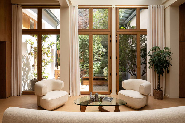 salon d'été vers jardin-renovation-maison-Paris