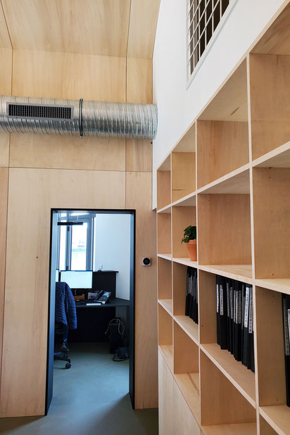 Photo intérieure-construction-bureaux-Maulevrier