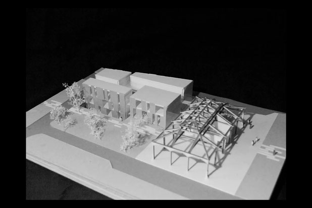 Maquette projet halle et extension-renovation-equipement-Elbeuf