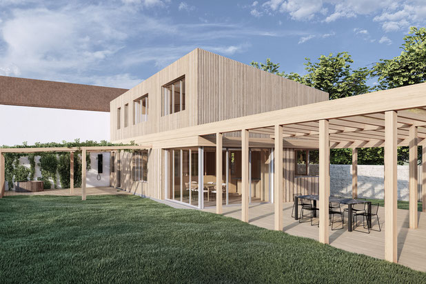 Perspective du jardin-construction-maison-Caen