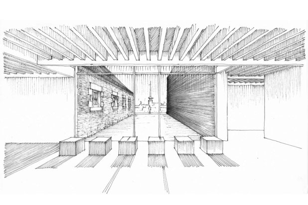 Croquis liaison existant et extension-renovation-equipement-Granville
