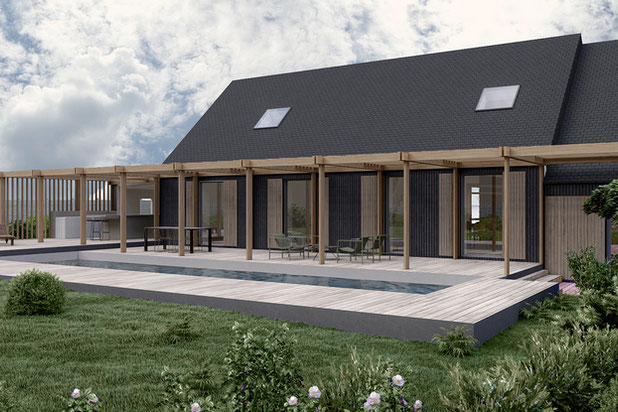Perspective Sud-renovation-maison-Saint-Amand-Villages