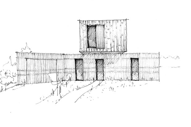 Croquis vue entrée-construction-maison-Bourgvallées