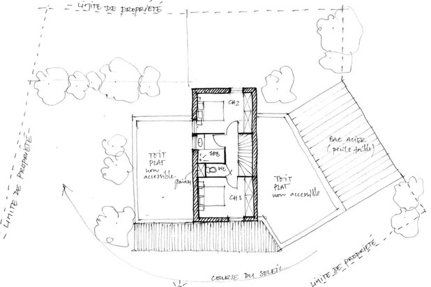 Plan croquis étage-construction-maison-Bourgvallées