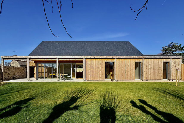 Façade Sud-construction-maison-Blainville-sur-Mer