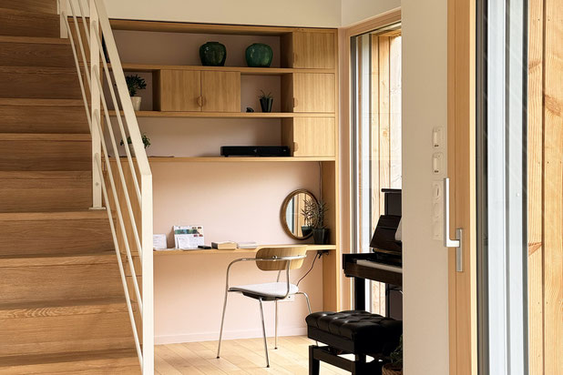 Zone bureau piano-construction-maison-Blainville-sur-Mer