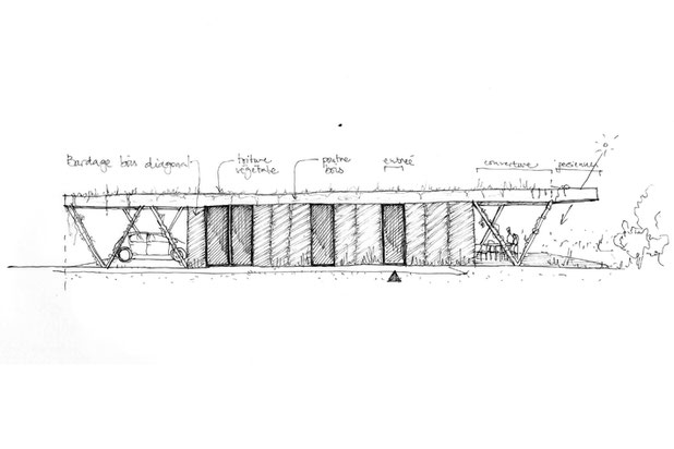 Croquis vue de côté-construction-maison-Tourneville-sur-Mer