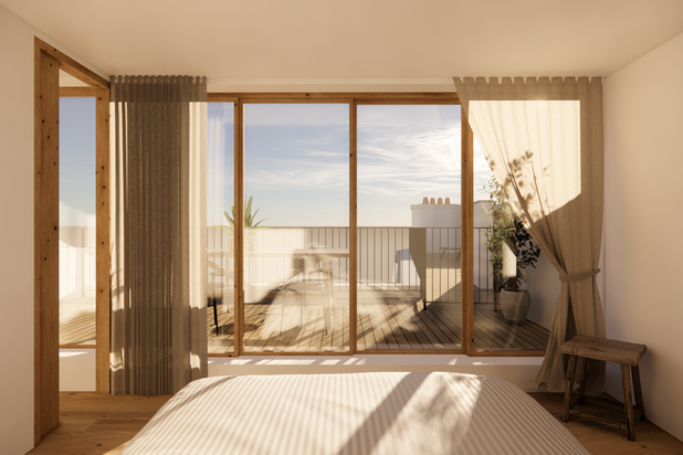 Chambre avec vue-surelevation-immeuble-Boulogne-Billancourt