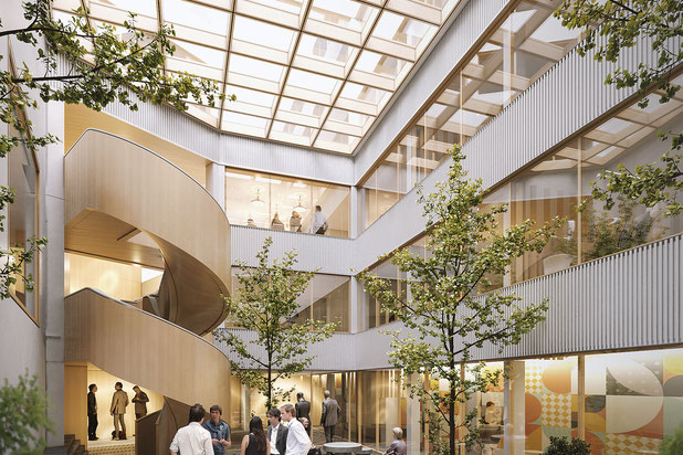 Cour intérieure-rehabilitation-bureaux-Paris