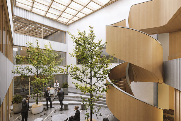 Cour intérieure-rehabilitation-bureaux-Paris