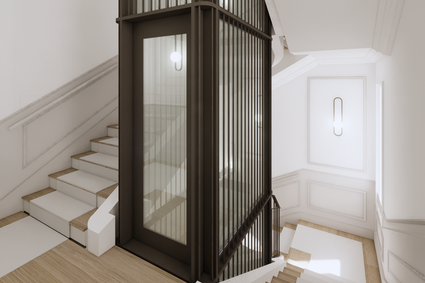 Escalier principal-rehabilitation-immeuble-Paris