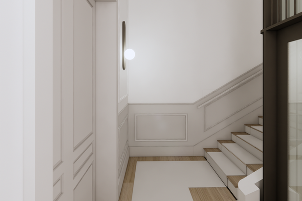 Palier d'étage-rehabilitation-immeuble-Paris