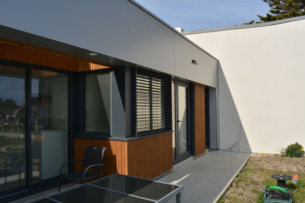 Vers la suite parentale depuis le jardin-construction-maison-La Turballe