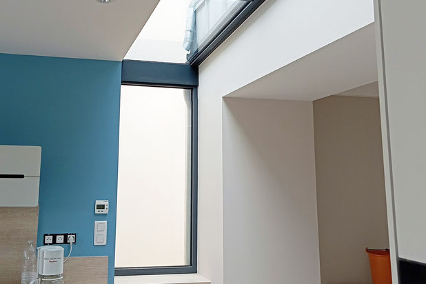 Vue intérieure - Verrière de la cuisine-construction-maison-La Turballe