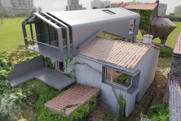 Version 01, côté jardin-surelevation-maison-Divatte-sur-Loire