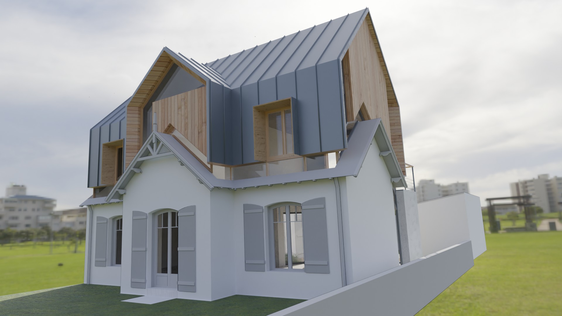 Surélévation d'une maison d'architecture balnéaire traditionnelle à Pornichet – surélévation de maison Finistère Surélévation d'une maison d'architecture balnéaire traditionnelle à Pornichet – surélévation de maison Finistère
